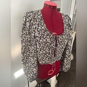 Levi's Black and White Floral Top